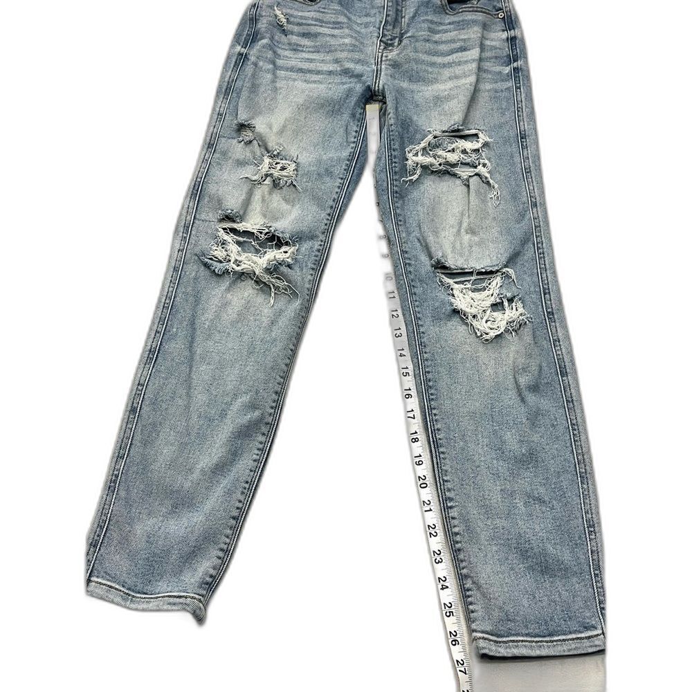 Eunina Light Blue Distressed Rocky High Rise Boyfriend Jeans Women’s Size 1 - Picture 8 of 16